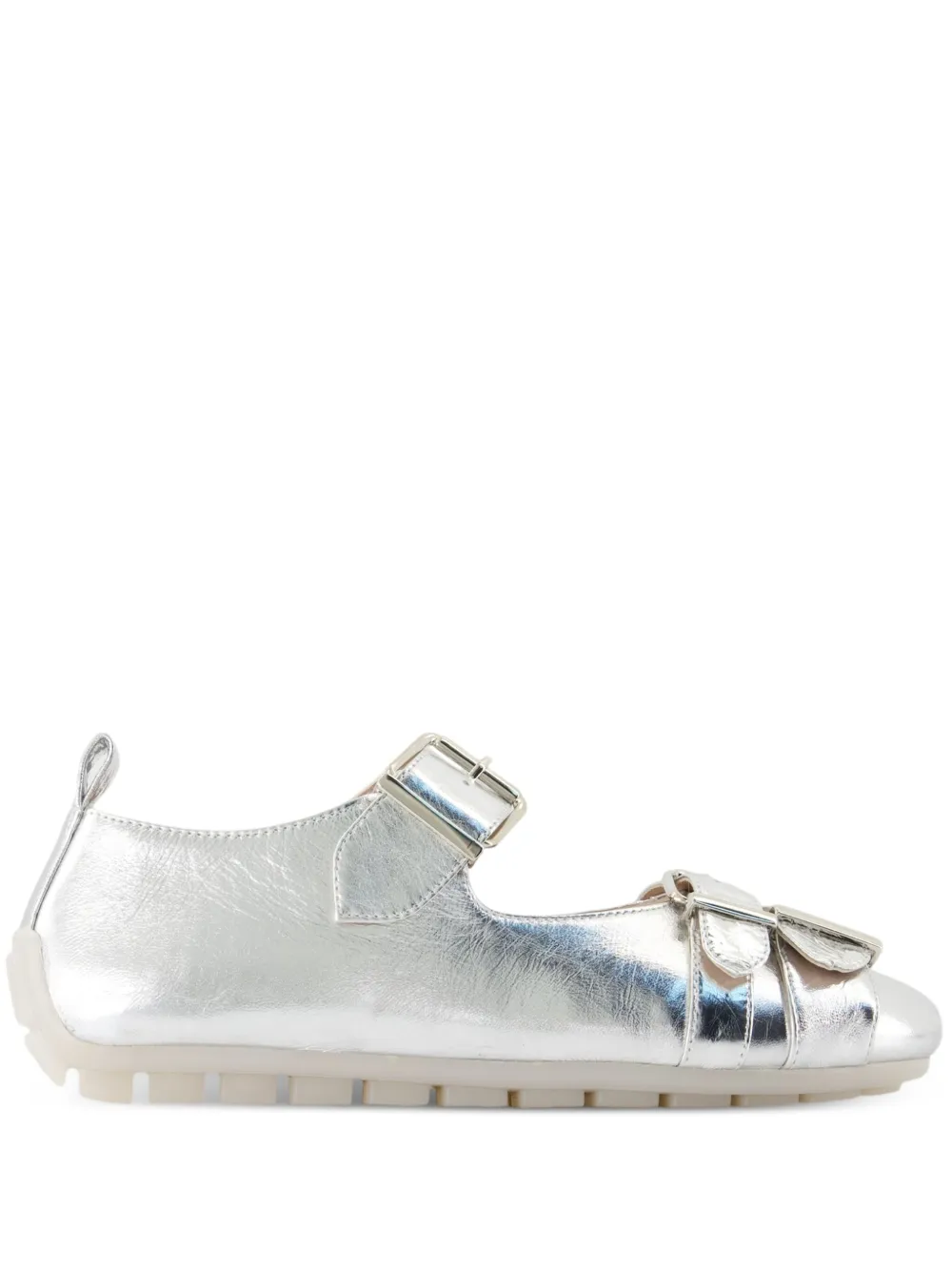 Simone Rocha buckle-detail ballet flats Grey