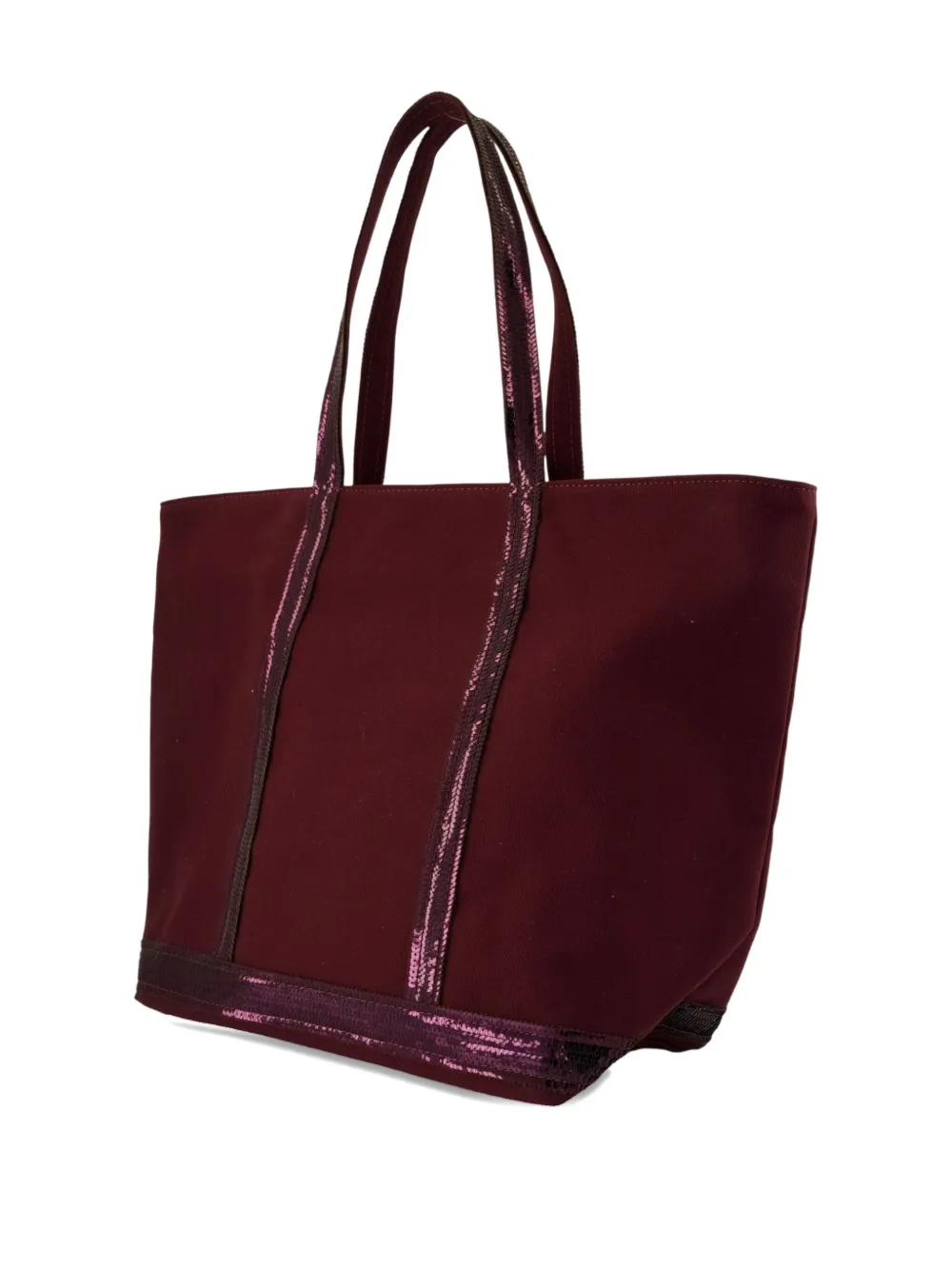 Vanessa Bruno medium sequin-trimmed tote bag - Rood