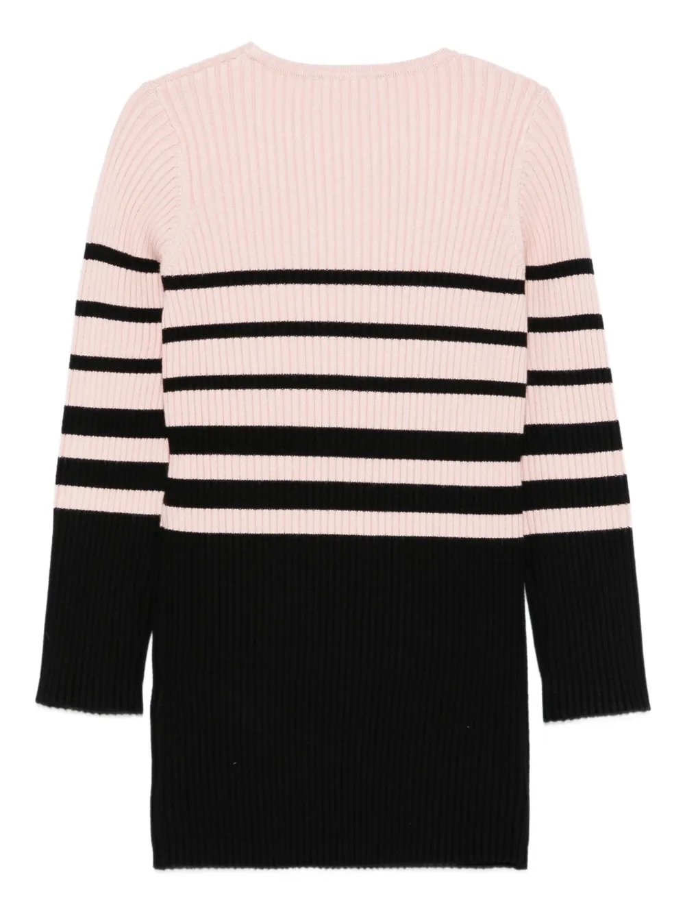 Liu •jo Striped Ribbed Knitted Dress In Multi