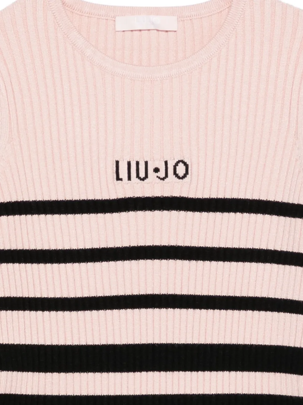 Liu •jo Striped Ribbed Knitted Dress In Multi