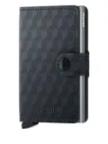 Secrid geometric-pattern leather cardholder - Black