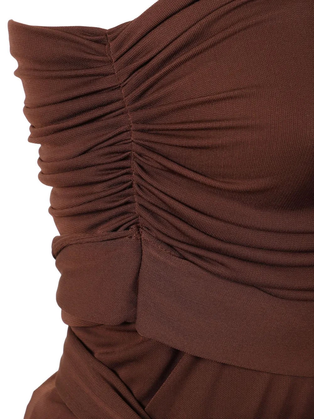 The New Arrivals Ilkyaz Ozel Top met ruches en strik Bruin