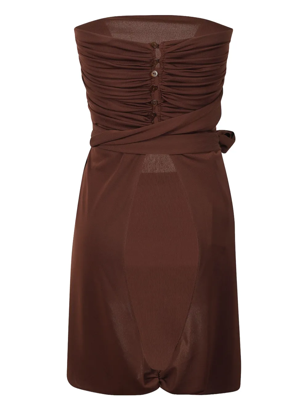 The New Arrivals Ilkyaz Ozel Top met ruches en strik Bruin