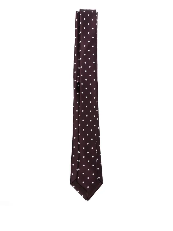 TOM FORD polka-dot Silk Tie | パープル | FARFETCH JP