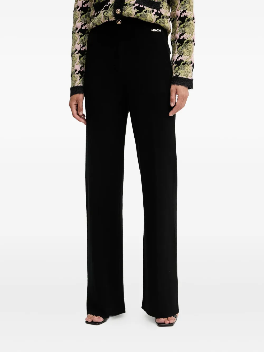 Silvian Heach Embellished-button Trousers In Black