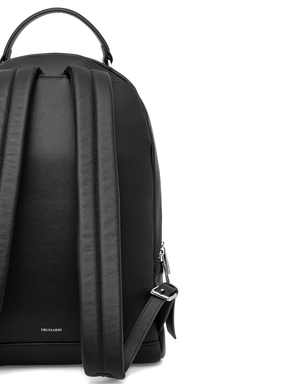 Trussardi Flap-pocket Leather Backpack In Black