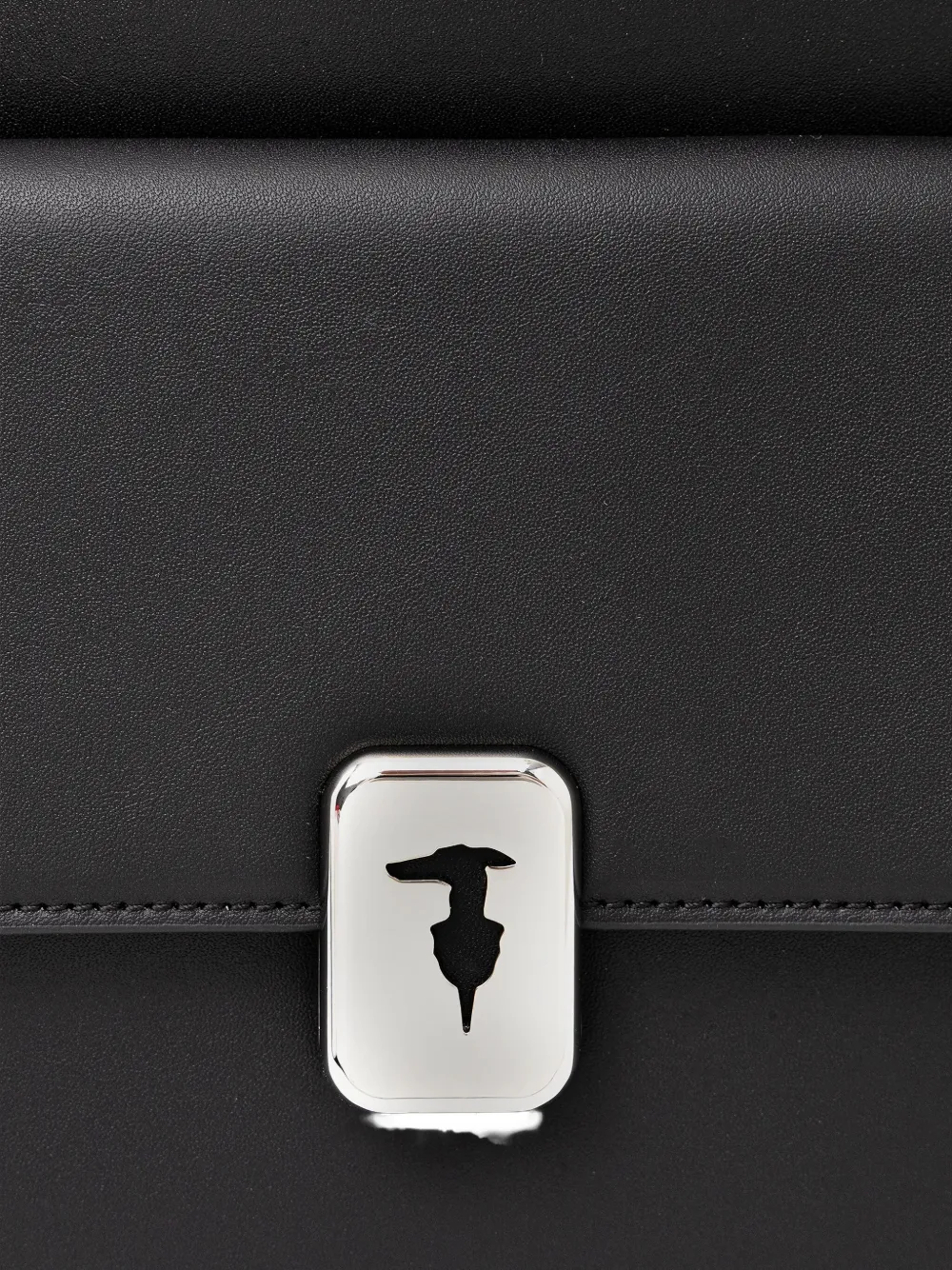 Trussardi Flap-pocket Leather Backpack In Black