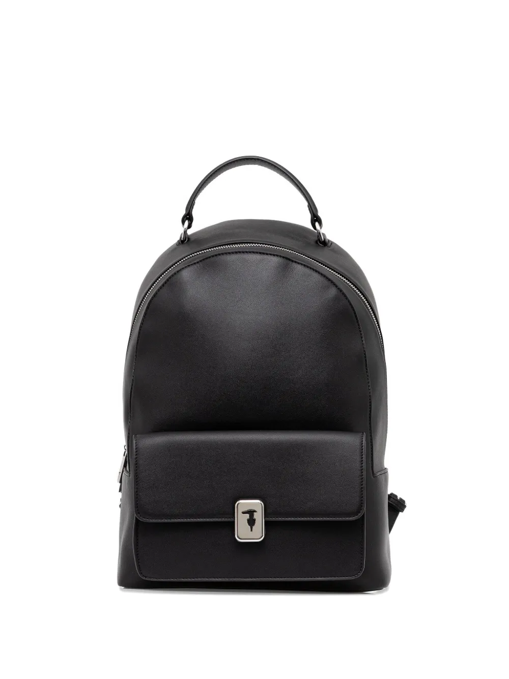 Trussardi Flap-pocket Leather Backpack In Black