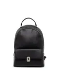 Trussardi flap-pocket leather backpack - Black