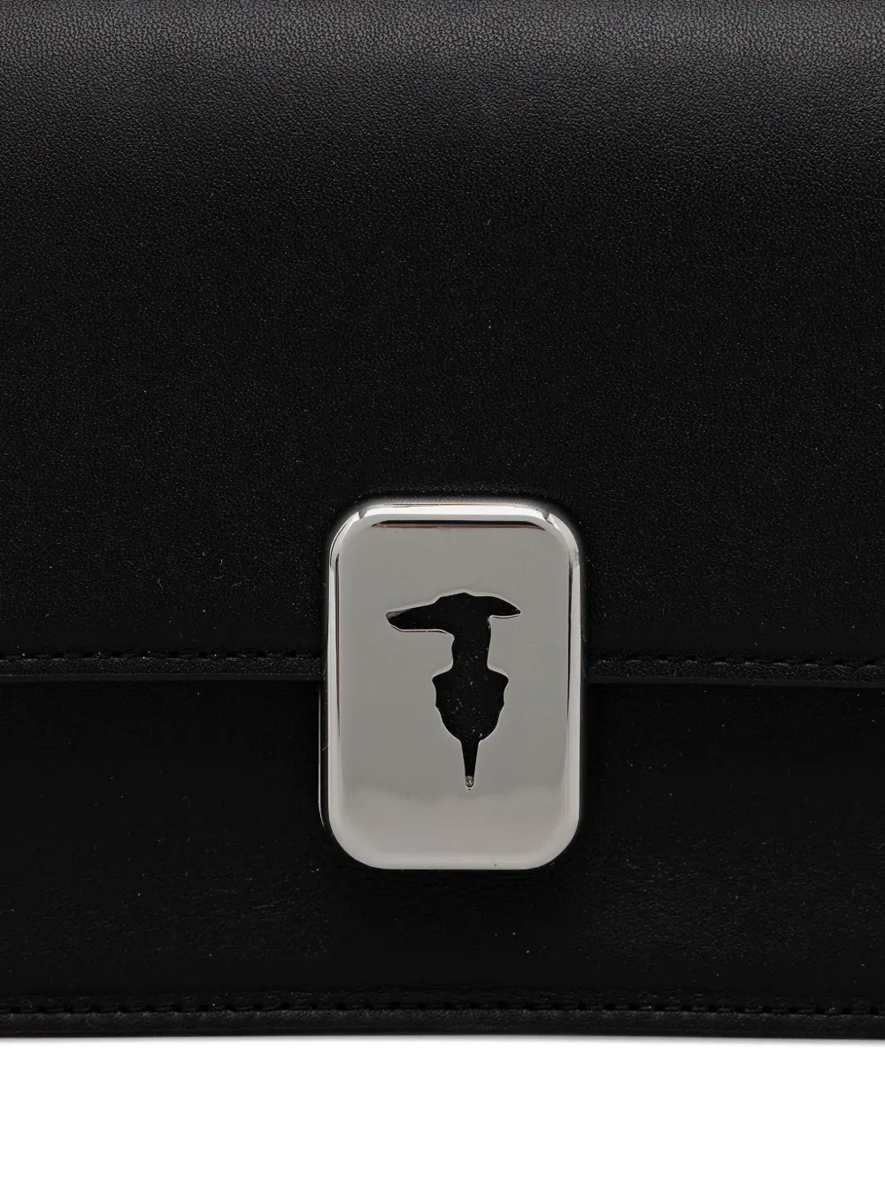 Trussardi Kleine Cameo leren crossbodytas Zwart