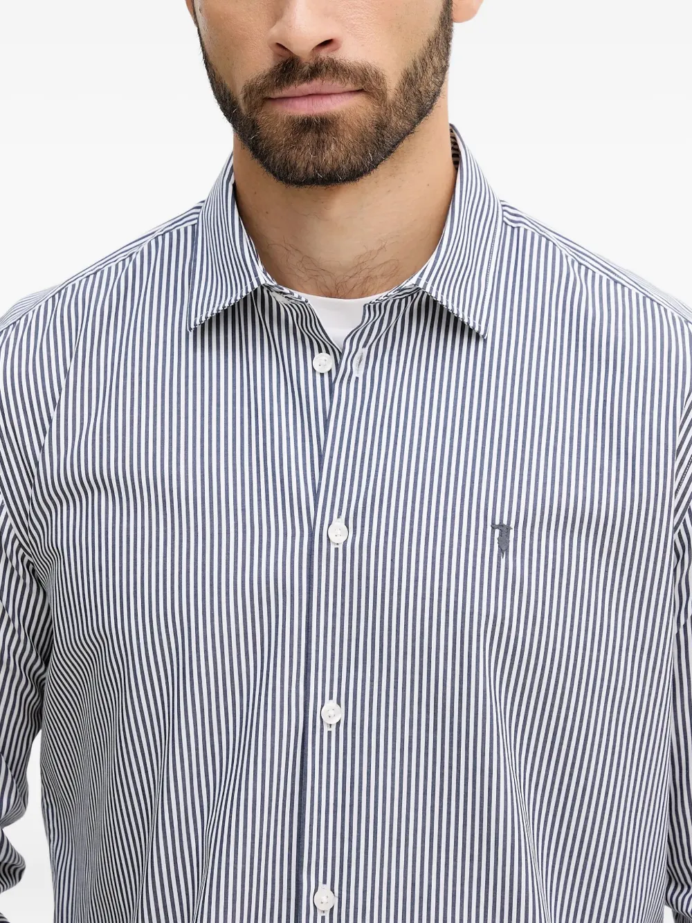 Trussardi Gestreept overhemd Grijs