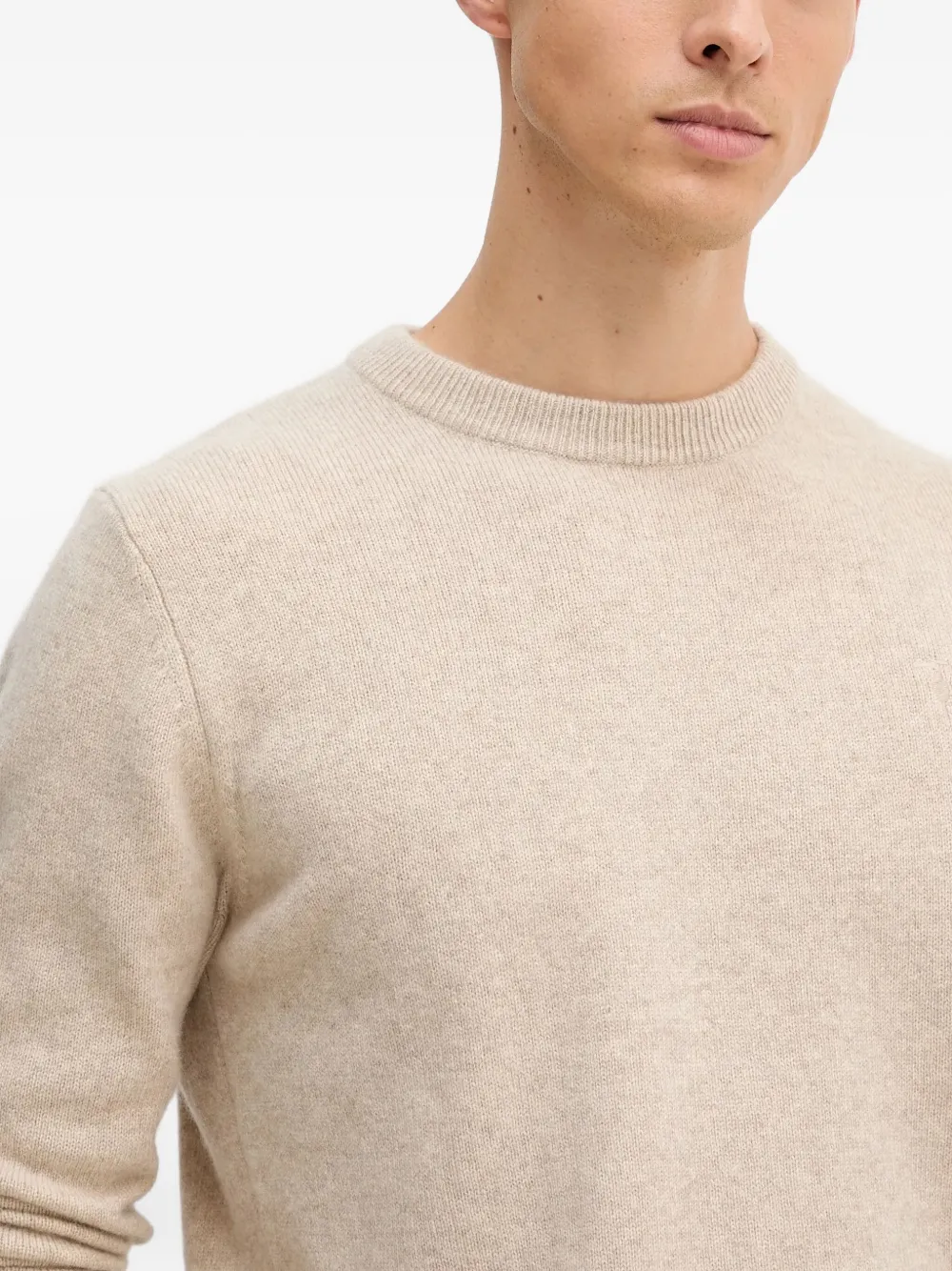 Trussardi Kasjmier trui met ronde hals Beige