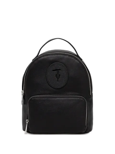 Trussardi logo-appliqué zip-around backpack