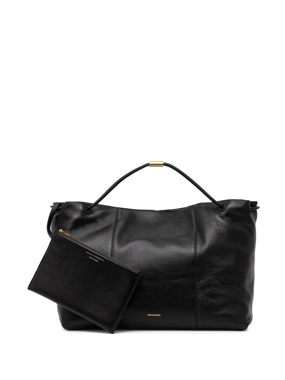 Trussardi Orbita leren shopper Zwart