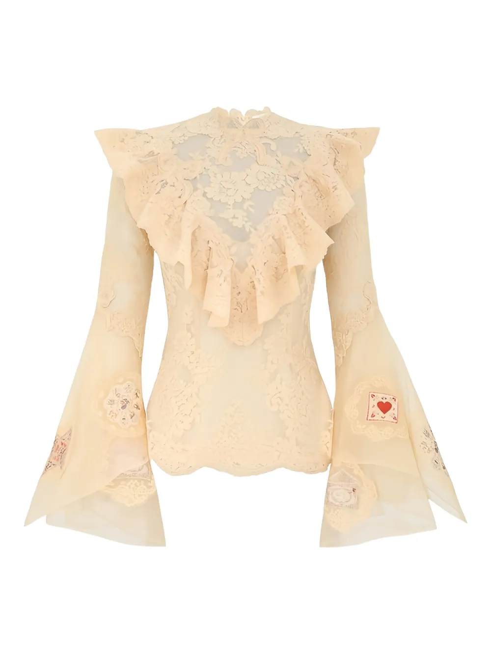 ZIMMERMANN ruffled lace shirt | Neutrals | Image 1