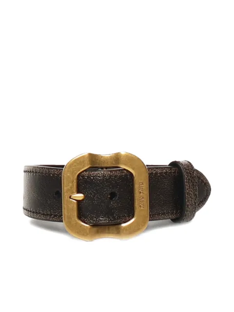 Miu Miu bracelet en cuir à boucle