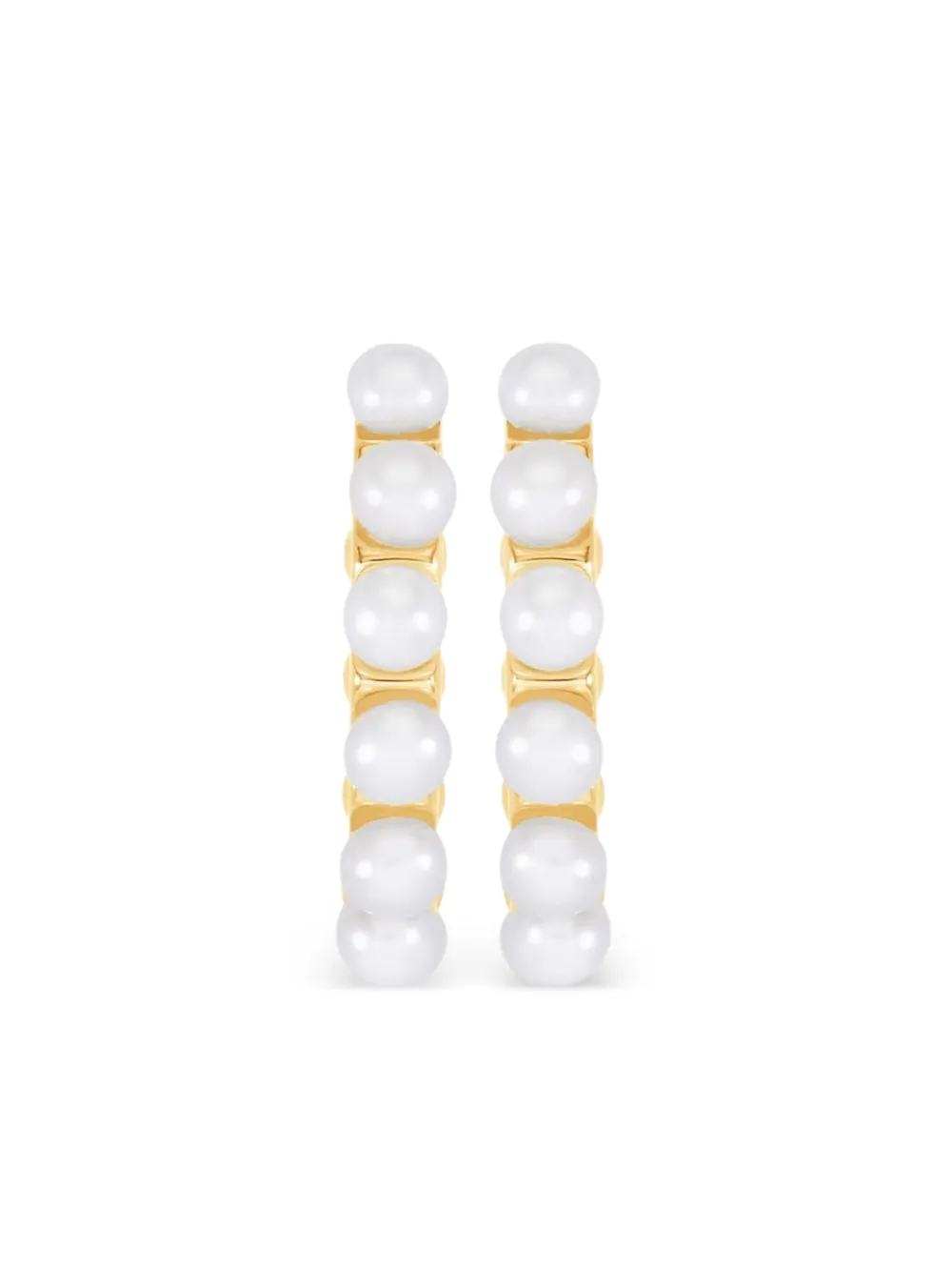 DOWER AND HALL White Timeless パール フープピアス L - ゴールドトーン DOWER AND HALL White Timeless パール フープピアス L - ゴールドトーン