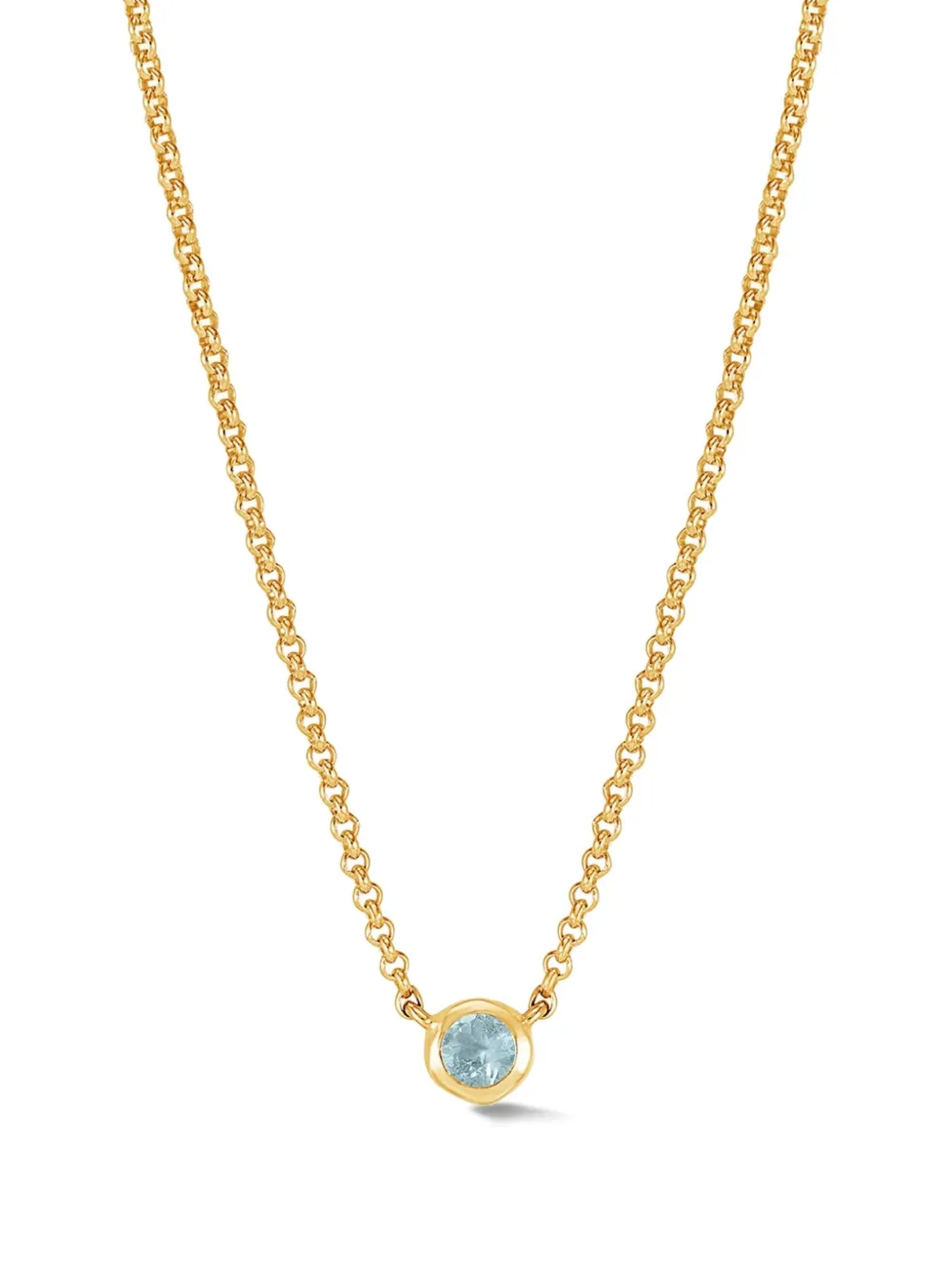 Dower & Hall 18k Yellow Gold Vermeil Aquamarine Necklace In Gold