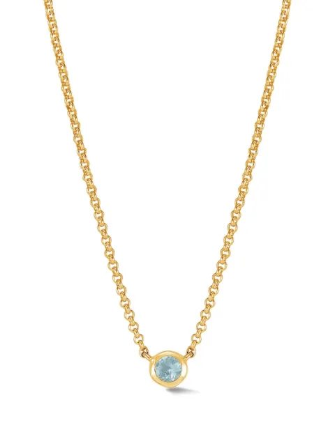 DOWER AND HALL 18K yellow gold vermeil aquamarine necklace