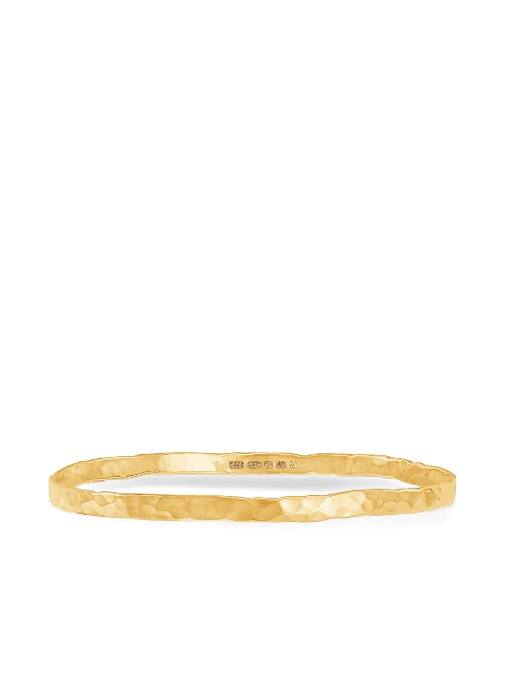 Dower & Hall Hammered Nomad Bangle In Gold