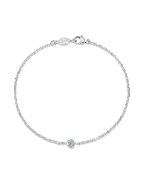 DOWER AND HALL pulsera de cadena con aguamarina