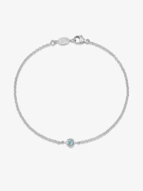 DOWER AND HALL pulsera de cadena con aguamarina