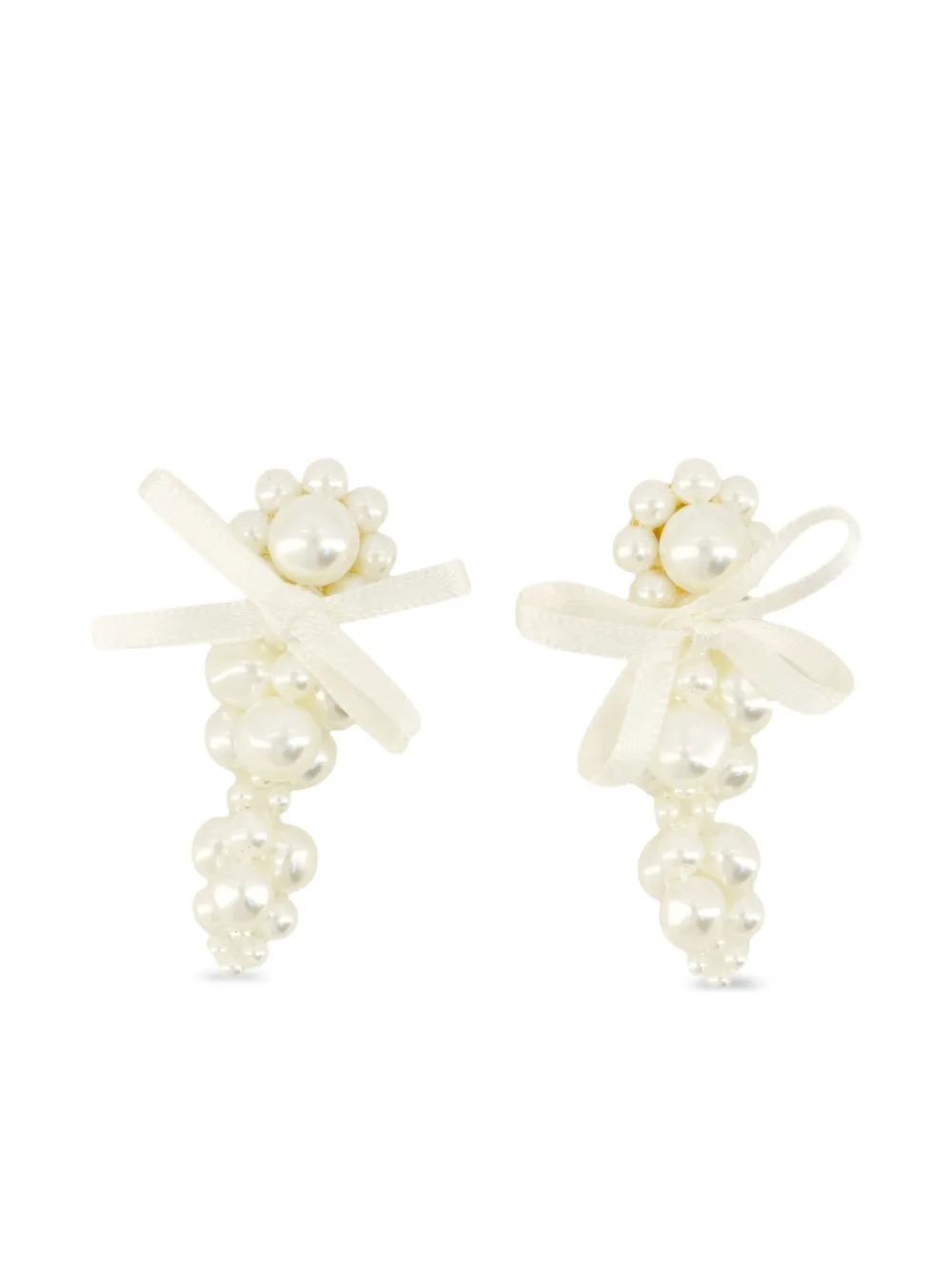 Simone Rocha Petite リボン ピアス - ゴールドトーン Simone Rocha Petite リボン ピアス - ゴールドトーン