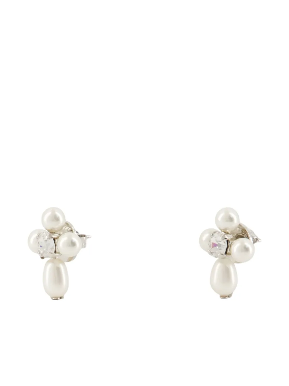 Simone Rocha pearl crystal earrings - Zilver
