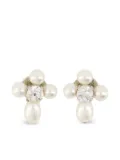 Simone Rocha pearl crystal earrings - Silver