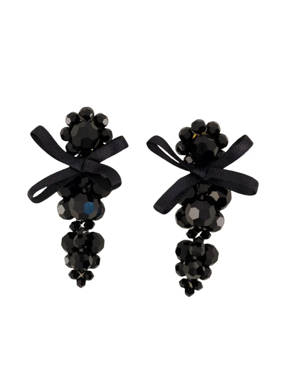 Simone Rocha Petite bow earrings - Zwart