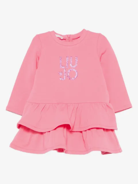 Liu Jo Kids crystal-embellished ruffled dress