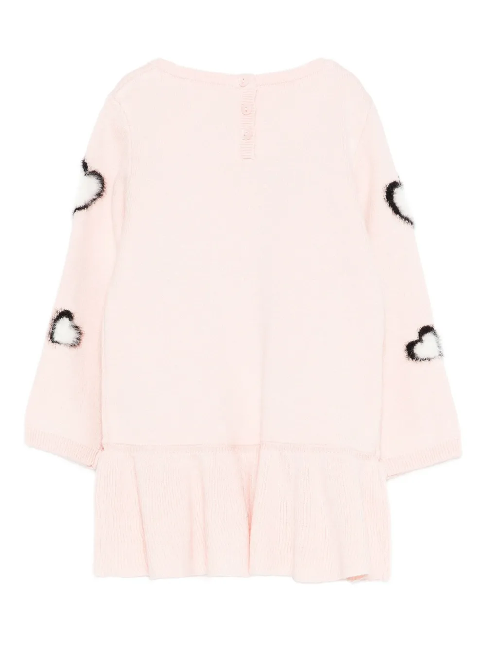 LIU JO heart-embellished flared knitted dress - Roze
