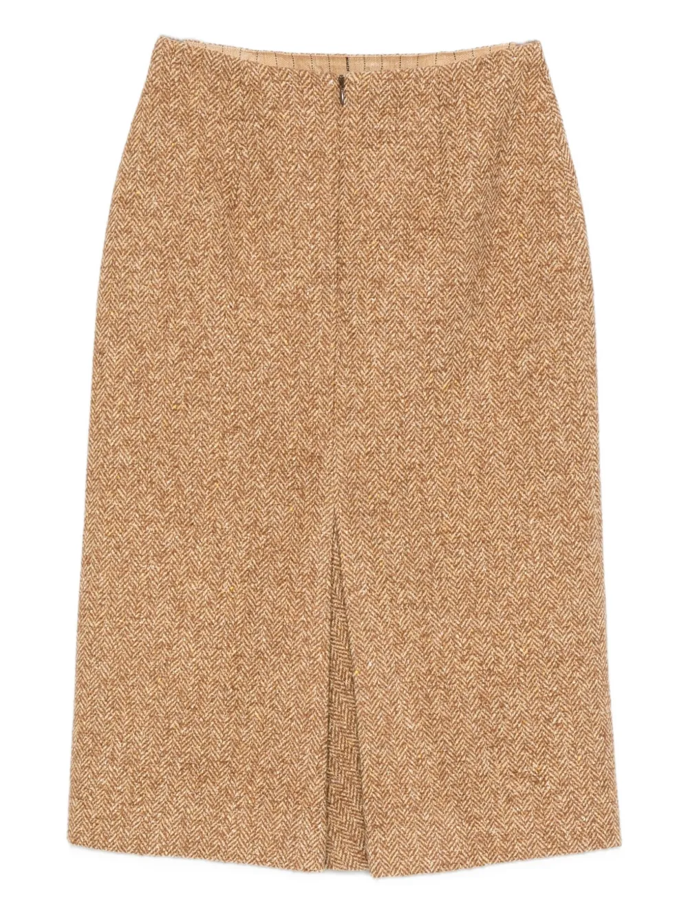 Ermanno Scervino Rok met visgraatpatroon - Beige