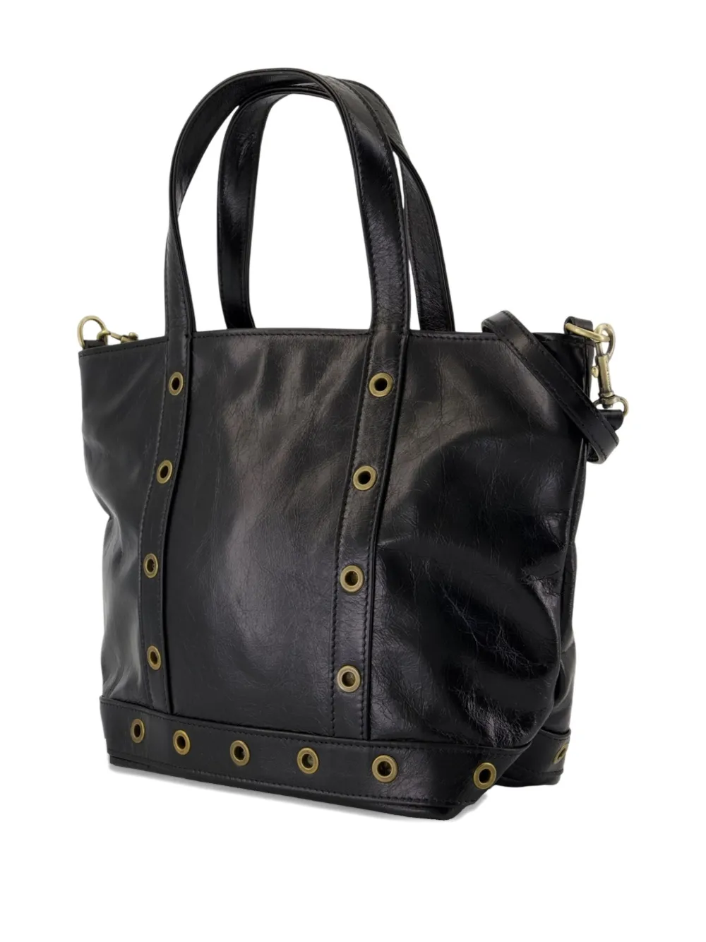 Vanessa Bruno small eyelet-detail tote bag - Zwart
