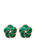 LA PRIMA GIOIELLI 18K rose gold flower diamond earrings - Pink