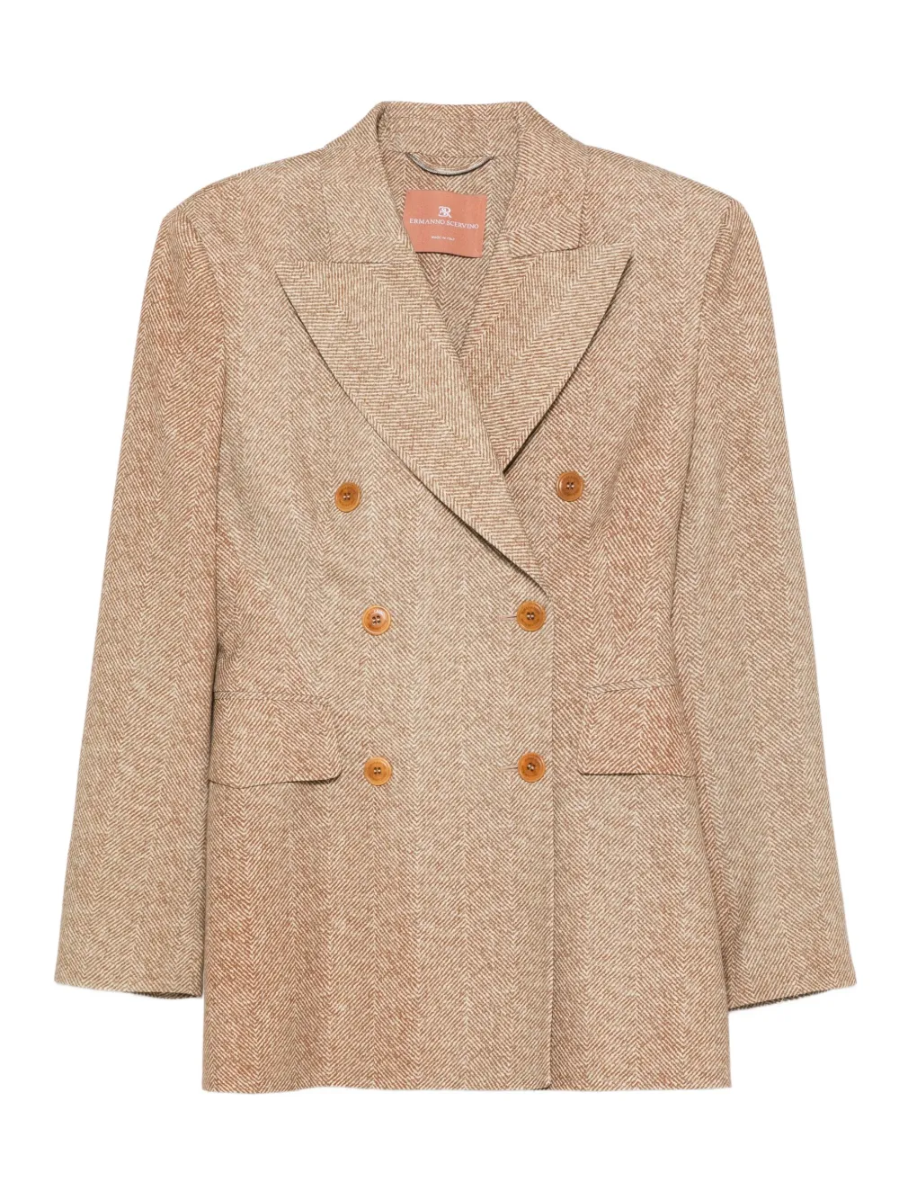 Ermanno Scervino Jas met dubbele rij knopen Beige