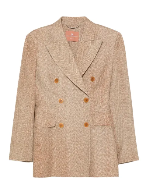 Ermanno Scervino herringbone double-breasted jacket
