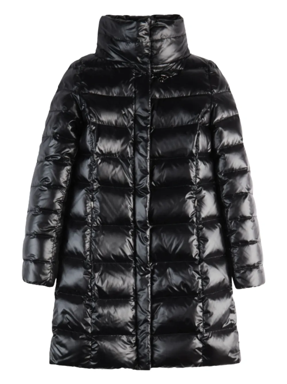 Fay high-neck quilted coat | Black | Image 1