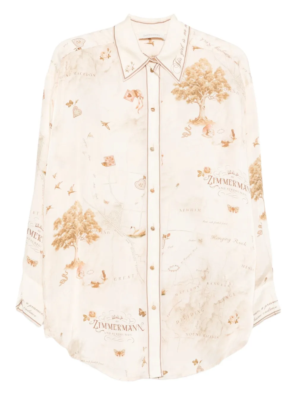 ZIMMERMANN Blouse met grafische print Beige