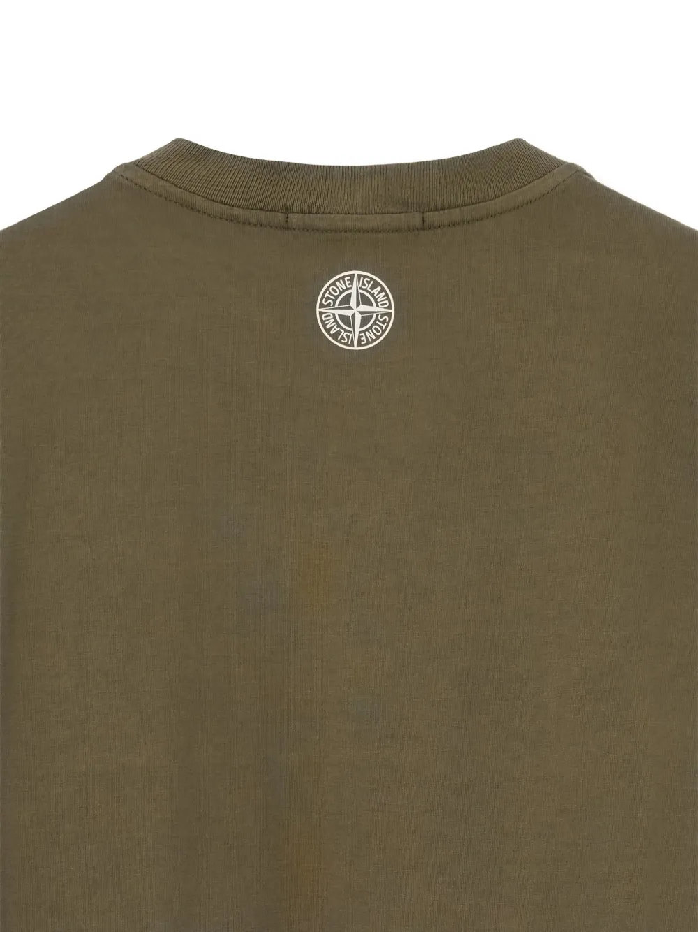 Stone Island Junior logo-detaied T-shirt Groen