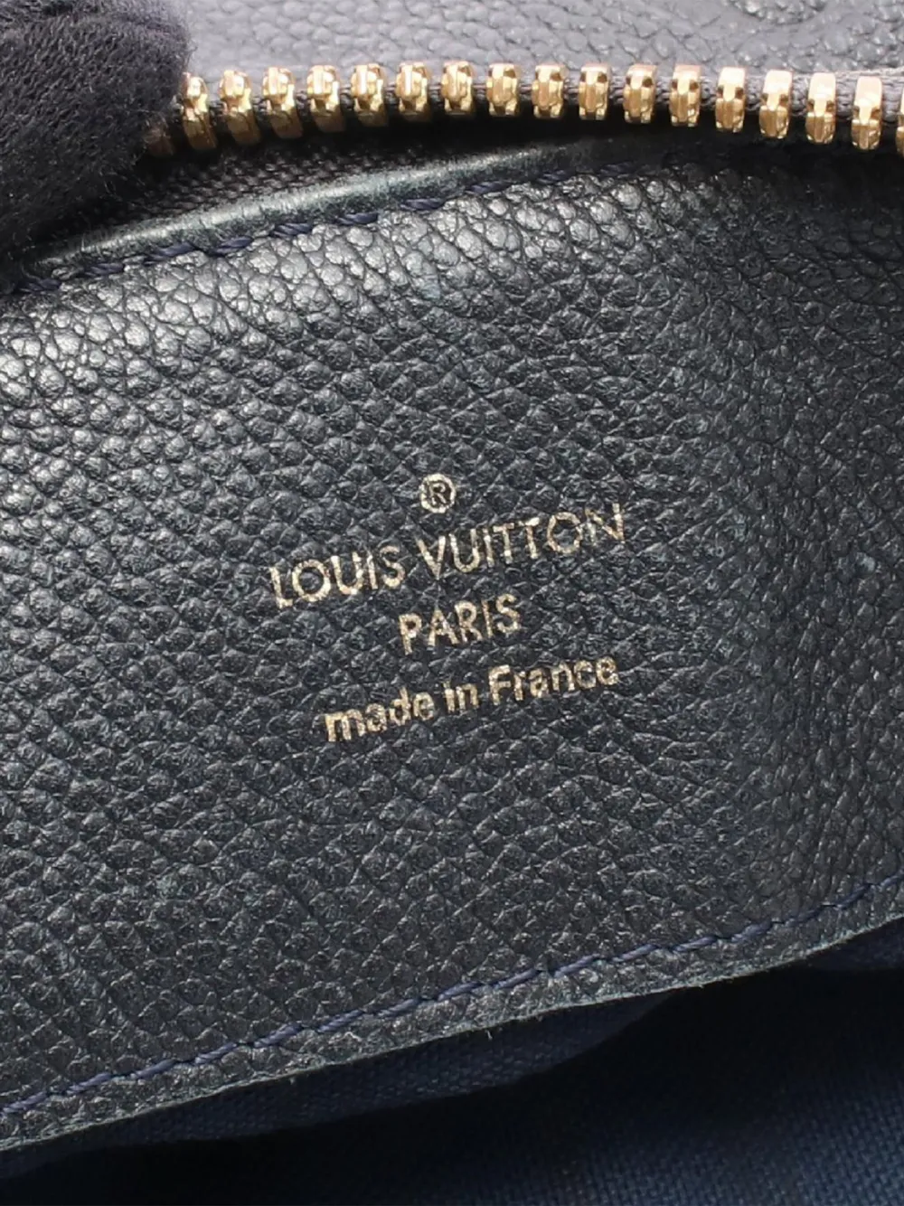 Pre-owned Louis Vuitton 2012 Monogram Empreinte Audacieuse Mm Satchel In Blue