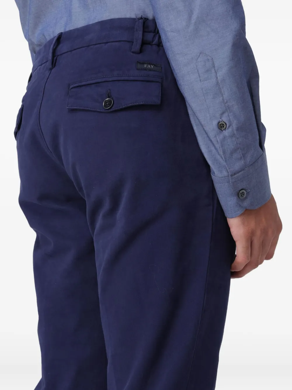 Fay Pleated Trousers In Blue