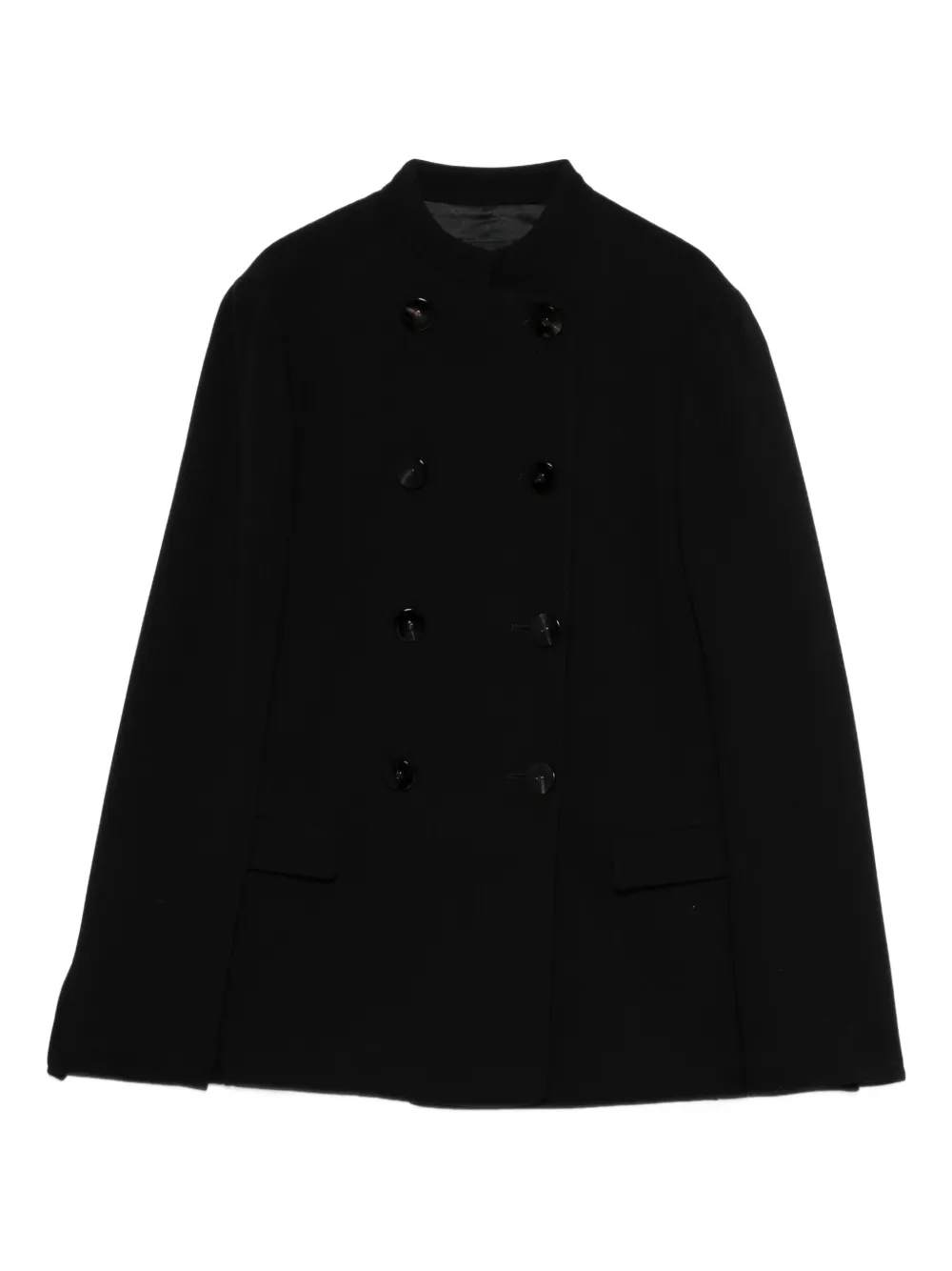 Giorgio Armani mandarin-collar double-breasted jacket | Black | Image 1