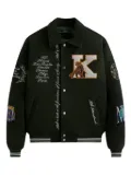 KITH tiger-embellished varsity jacket - Black