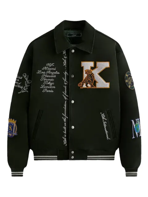 KITH tiger-embellished varsity jacket