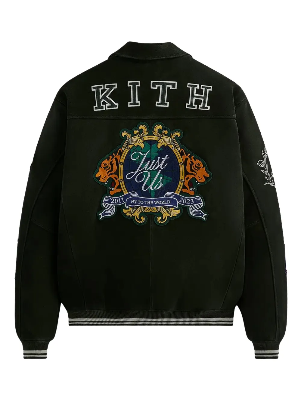 KITH Bomberjack verfraaid met tijger Zwart