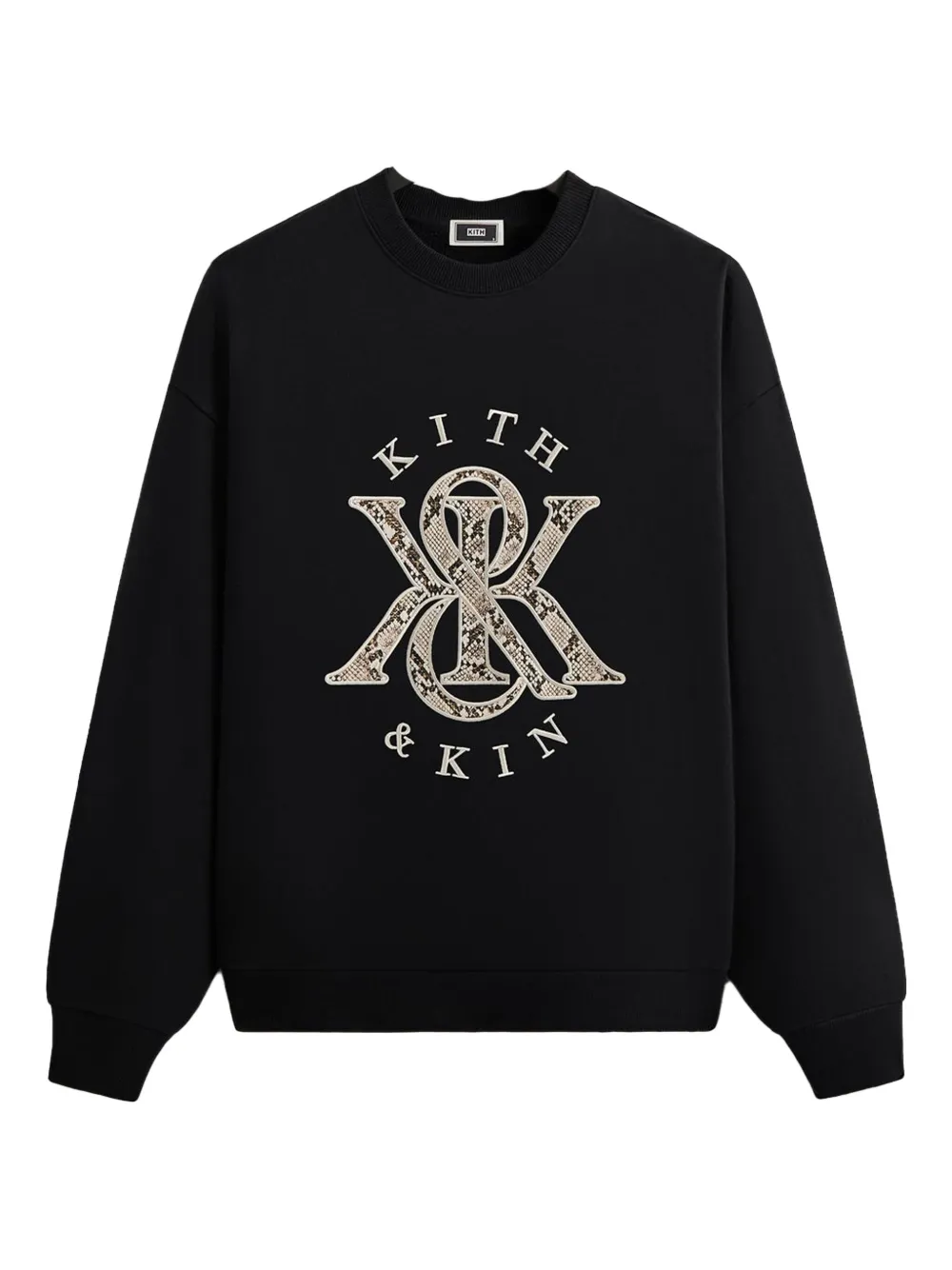 KITH snakeskin-logo sweatshirt | Black | Image 1