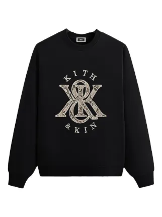KITH スネークスキンロゴ スウェットシャツ | ブラック