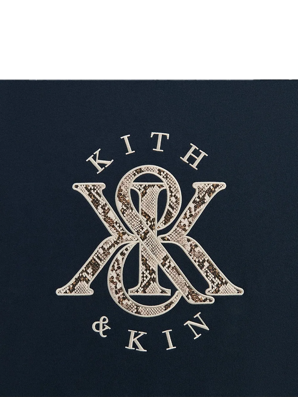 Kith Python-print Crew-neck Sweatshirt In Blue