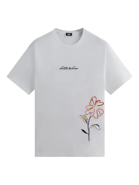 KITH t-shirt med broderad blomma